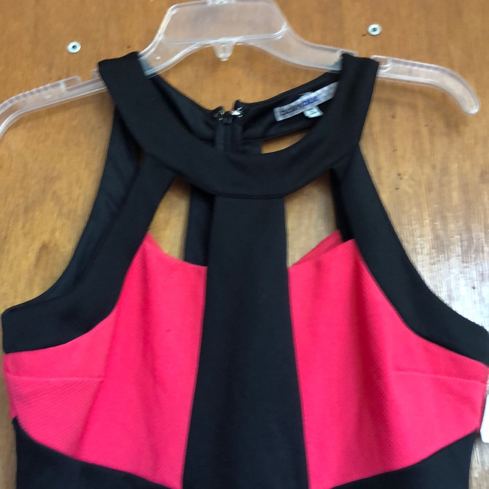 NWT! Coral/Pink & Black Dress! Size Large! 😍 - Picture 3 of 6
